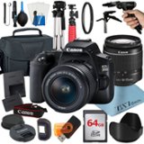Canon EOS 250D / SL3 DSLR Camera with 18 55 Lens + 64GB Card +