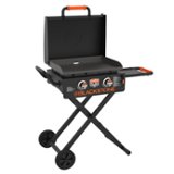 Blackstone - On the Go 22-in. Outdoor Omnivore Griddle with Hood and Flex-fold Legs - Black