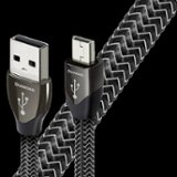 AudioQuest - 2.5' USB A-to-Mini USB Cable - Black/Gray