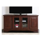 Walker Edison - DVD Media Storage TV Stand for Most Flat-Panel TV's up to 55" - Brown