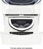 LG - SideKick 1.0 Cu. Ft. High-Efficiency Smart Top Load Pedestal Washer with 3-Motion Technology - White