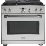 Monogram - 5.7 Cu. Ft. Freestanding Dual Fuel Convection Range with Self-Clean and 4 Burners - Stainless steel
