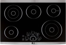 LG - STUDIO 30" Built-In Electric Cooktop with 5 Elements, Hot Surface Indicator and Warming Zone - Stainless Steel