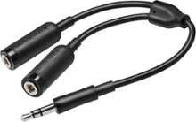 Insignia™ - 3.5mm Stereo Splitter Cable - Black