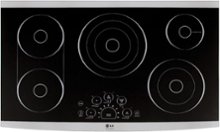 LG - STUDIO 36" Built-In Electric Cooktop with 5 Elements, Hot Surface Indicator and Bridge Element - Stainless steel