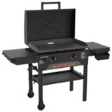Blackstone - Original 28-in. 2-Burner Outdoor Omnivore Griddle with Hood and Side Shelf Railing System - Black