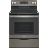 GE - 5.3 Cu. Ft. Freestanding Electric Range with Self-cleaning - Slate