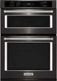 KitchenAid - 30" Single Electric Convection Wall Oven with Built-In Microwave - Black Stainless Steel