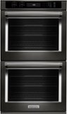 KitchenAid - 30" Built-In Double Electric Convection Wall Oven - Black Stainless Steel