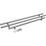 JennAir - Euro-Style Handle Kit for Select French Door Bottom-Mount Refrigerators - Silver