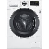 LG - 2.2 Cu. Ft. High-Efficiency Compact Front-Load Washer with 6Motion Technology - White