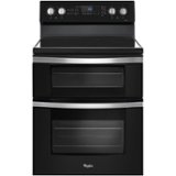 Whirlpool - 6.7 Cu. Ft. Self-Cleaning Freestanding Double Oven Electric Convection Range - Black ice