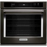 KitchenAid - 27" Built-In Single Electric Convection Wall Oven - Black Stainless Steel
