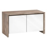 Salamander Designs - Chameleon Barcelona A/V Cabinet for Most Flat-Panel TVs up to 50" - Natural Walnut /Gloss White