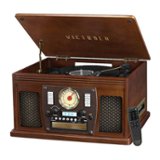 Victrola - Navigator 8-in-1 Classic Bluetooth Record Player with Turntable - Espresso