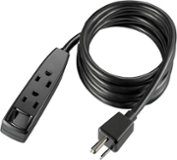 Insignia™ - 10' 3-Outlet Extension Power Cord - Black