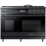 Dacor - Contemporary 6.6 Cu. Ft. Freestanding Double Oven Dual Fuel Four Part Convection Range with RealSteam, LP - Graphite Stainless Steel