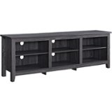 Walker Edison - Modern Open 6 Cubby Storage TV Stand for TVs up to 78" - Charcoal
