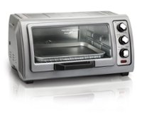 Hamilton Beach - Easy Reach Toaster Oven with Roll-Top Door - Silver