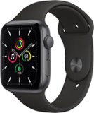 Apple Watch SE (GPS) 44 mm Caja de aluminio gris espacial con correa deportiva negra - Gris espacial