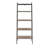 Walker Edison - 72" Industrial Ladder 5-Shelf Bookcase - Mocha