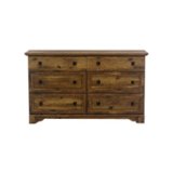 Sauder - Palladia Collection 6-Drawer Dresser - Vintage Oak