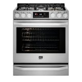 LG - STUDIO 6.3 Cu. Ft. Slide-In Gas True Convection Range with EasyClean and ThinQ Technology - Stainless steel