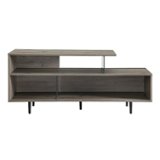 Walker Edison - Modern Geometric TV Stand for Most Flat-Panel TV's up to 65" - Slate Grey