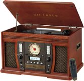 Victrola - Aviator Signature Bluetooth 8-in-1 Record Player - Mahogany