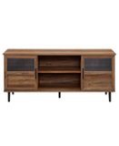 Walker Edison - Transitional TV Stand Cabinet for Most TVs Up to 65" - Rustic Oak