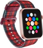 Modal™ - Woven Nylon Watch Band for Apple Watch 42, 44, 45mm (Series 1-8) and Apple Watch Ultra 49mm - Red Plaid