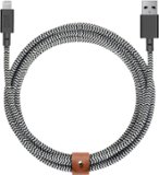 Native Union - Apple MFi Certified 9.8' Lightning USB Charging Cable - Zebra