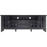Simpli Home - Artisan SOLID WOOD 72 inch Wide Transitional TV Media Stand in Black For TVs up to 80 inches - Black