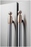 Bertazzoni - Collezione Metalli Handle Kit for Select Heritage Series Refrigerators and Dishwashers - Polished Copper