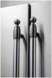 Bertazzoni - Collezione Metalli Handle Kit for Select Heritage Series Refrigerators and Dishwashers - Matte Satin Black