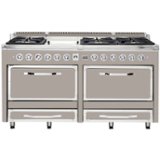 Viking - Tuscany 7.6 Cu. Ft. Freestanding Double Oven Dual Fuel True Convection Range - Pacific Gray