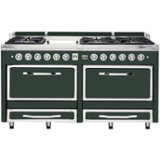 Viking - Tuscany 7.6 Cu. Ft. Freestanding Double Oven Dual Fuel True Convection Range - Blackforest Green
