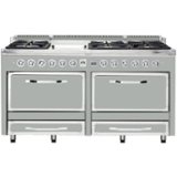 Viking - Tuscany 7.6 Cu. Ft. Freestanding Double Oven Dual Fuel True Convection Range - Arctic Gray
