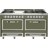 Viking - Tuscany 7.6 Cu. Ft. Freestanding Double Oven Dual Fuel True Convection Range - Cypress Green