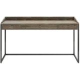Simpli Home - Ralston Rectangular Modern Industrial Solid Acacia Wood 2-Drawer Table - Distressed Gray