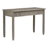 Simpli Home - Warm Shaker Rectangular Rustic Wood 3-Drawer Table - Distressed Gray