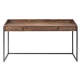 Simpli Home - Ralston Rectangular Rustic Solid Acacia Wood 3-Drawer Table - Natural Aged Brown