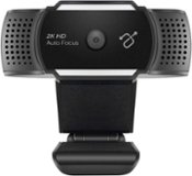 Aluratek - Live Ultra 2K HD 2560 x 1600 Webcam with Auto Focus and Dual Stereo Noise Cancelling Mics - Black