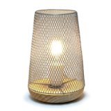 Simple Designs White Wired Mesh Uplight Table Lamp