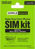 Simple Mobile - Keep Your Own Phone Sim Card Kit - Multi