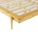 Walker Edison - King Size Modern Spindle Back Wood Bed Frame - Light Oak