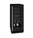 U-Line - 24-750ml Bottle Wine Refrigerator - Black
