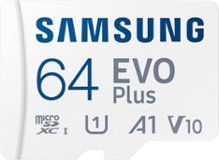 Samsung - EVO Plus 64GB microSDXC UHS-I Memory Card with Adapter