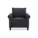 Lifestyle Solutions - Ashley Rolled Arm Chair - Charcoal