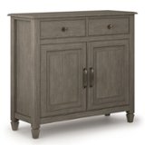 Simpli Home - Connaught solid wood 40 inch Wide Traditional Entryway Storage Cabinet - Farmhouse Grey
